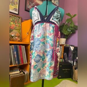 Silky Floral Slip Dress